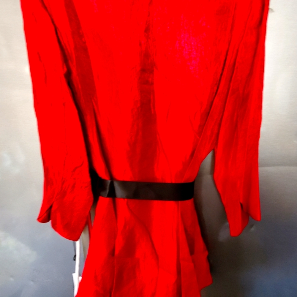 Belted Red Top